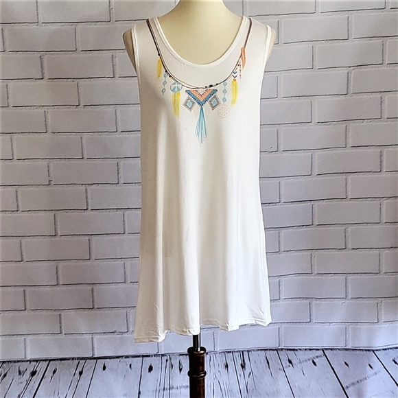 LAST 2! NWT Printed Tribal Racerback Beach Coverup - Picture 4 of 4